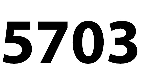 Zahl 5703