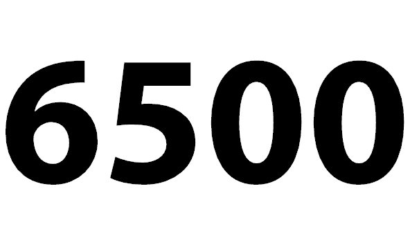 Zahl 6500