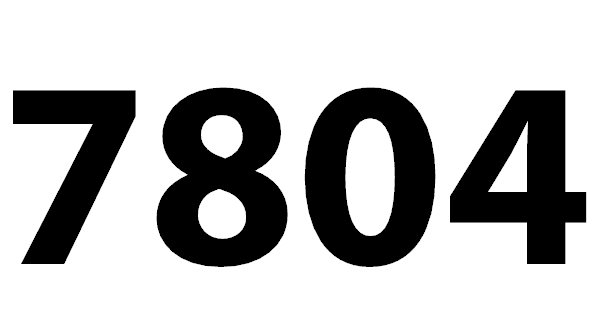 Zahl 7804