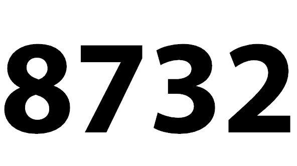 Zahl 8732
