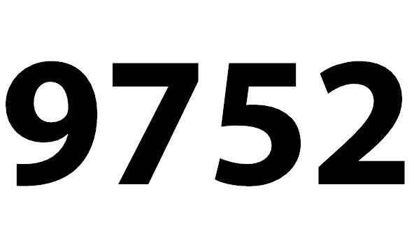 Zahl 9752