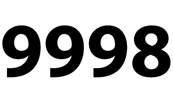 Zahl 9998