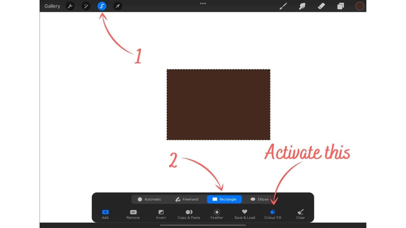 How To Fill In Procreate Solid Colors & Gradients