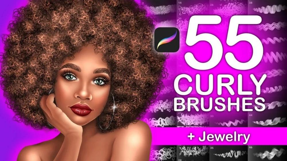 8 Best Procreate Curly Hair Brushes in 2024 (+ Free Curly Hair Brushes)