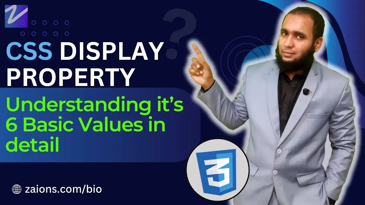CSS Display Property Part 1 Understanding it's 6 Values in detail Zaions