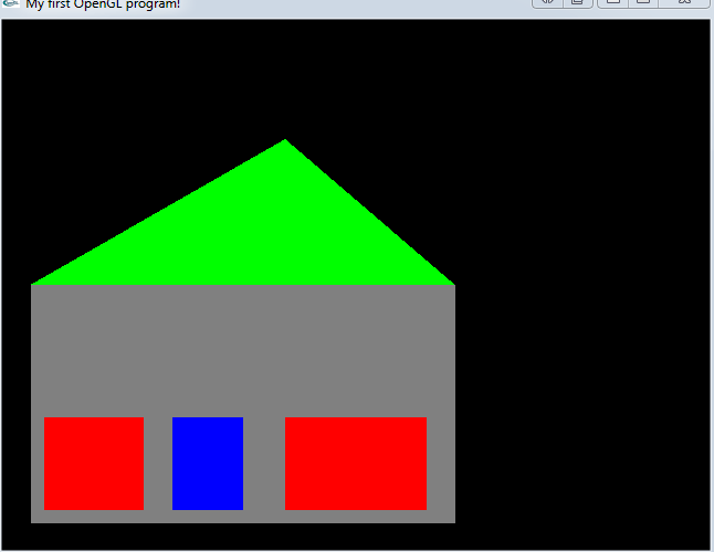 OpenGL Graphics Code Build a house with GLUT Syed Ahmed Zaki