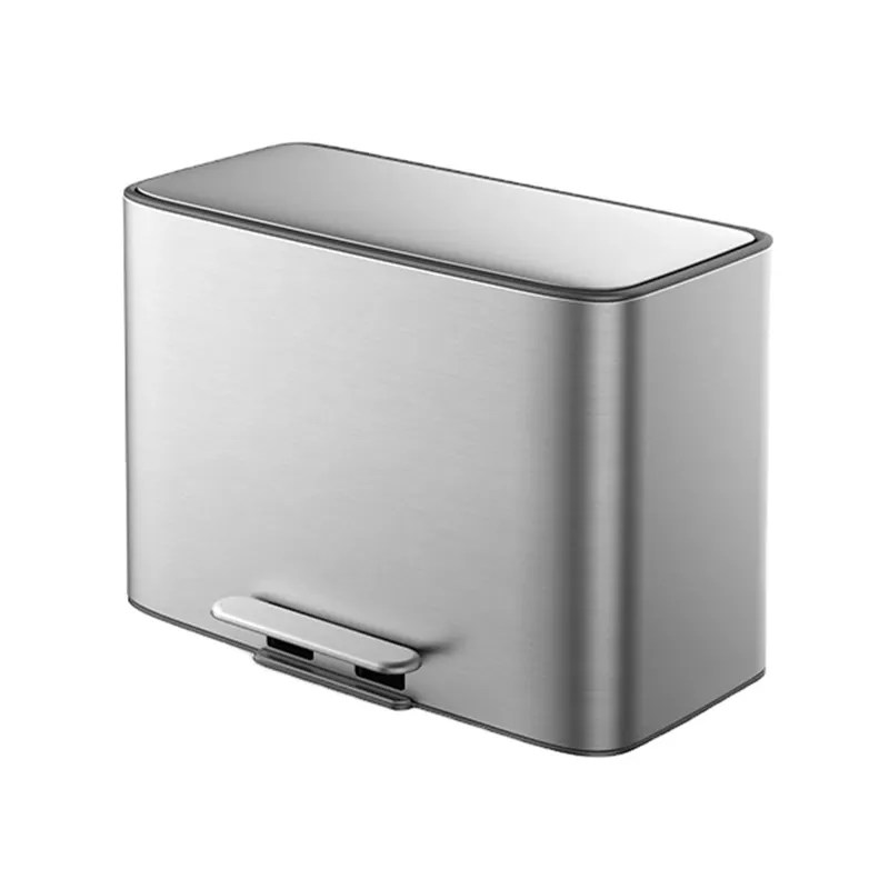 Zakka Stainless Steel Kitchen Recycle Bin with 2x 18L Compartments