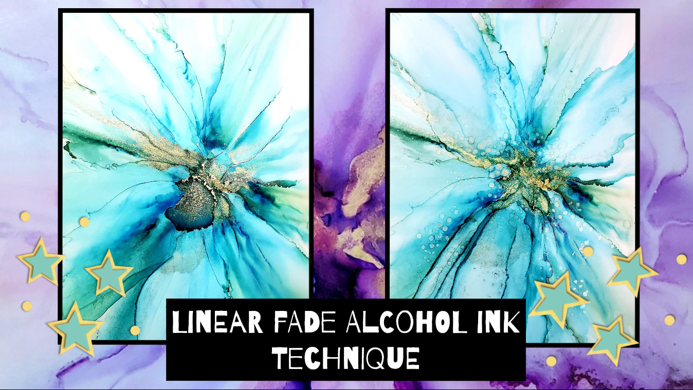 Linear Fade Alcohol Ink Technique ZanArt