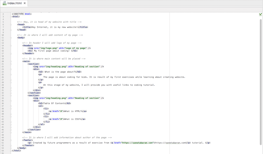 Coding Classes For Kids Website Content HTML Tags Basic Tutorial