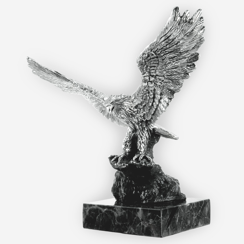 Eagle Silver Sculpture Zanfeld