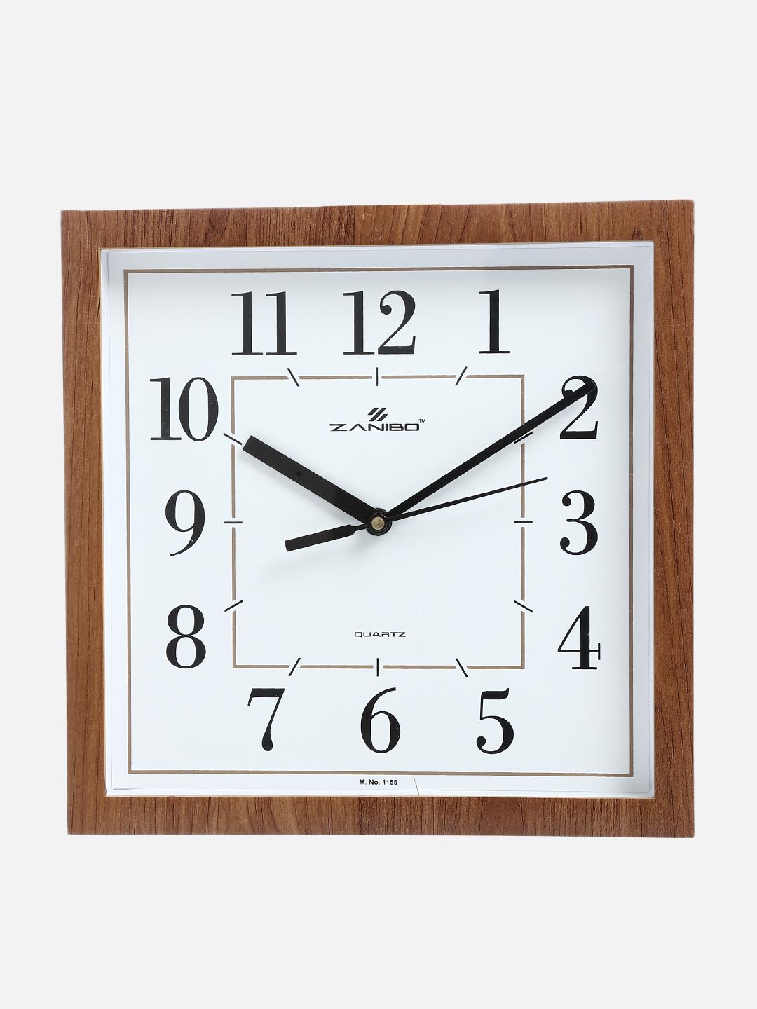Zanibo Square Shape Simple Plastic Wall Clock Zanibo