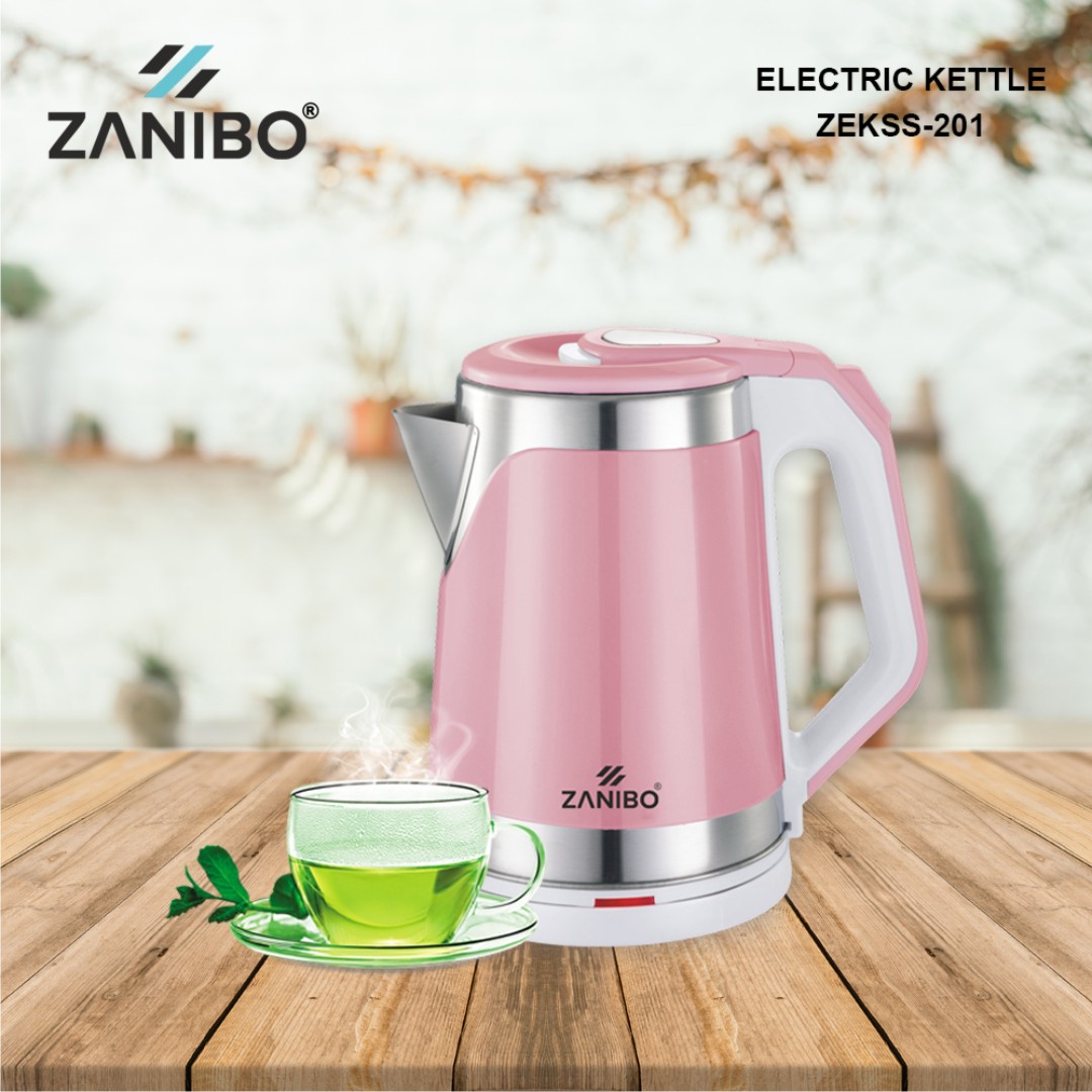 ZANIBO Cordless 1500W Electric Kettle 2 litre (ZEKSS201, Pink) Zanibo