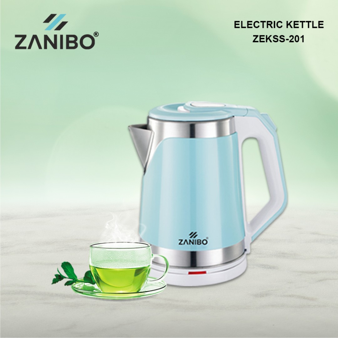 ZANIBO Cordless 1500W Electric Kettle 2 litre (ZEKSS201, Blue) Zanibo