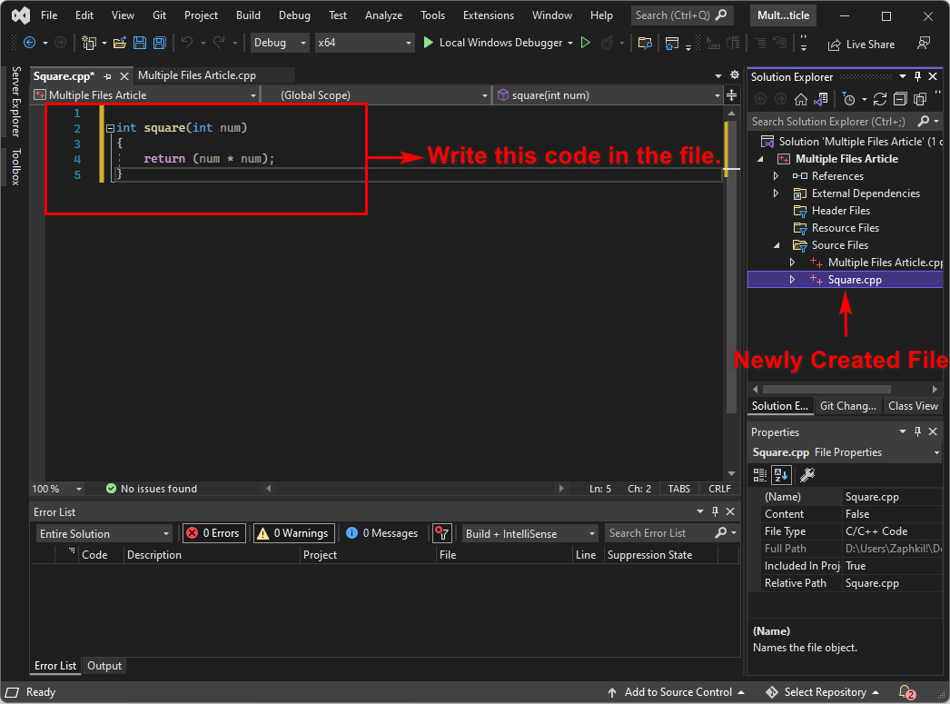 How to use multiple code files in C++ for beginners. Prakash's Portfolio