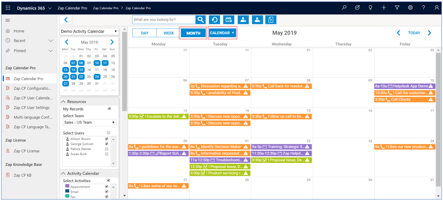 How to use Zap Calendar Pro App to View/Create Team's appointments