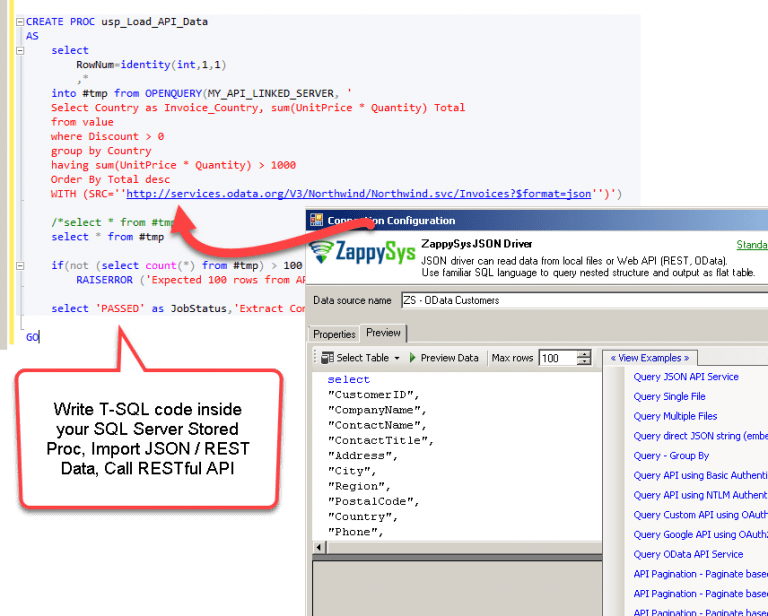 How to import REST API in SQL Server (Call JSON / XML SOAP Service