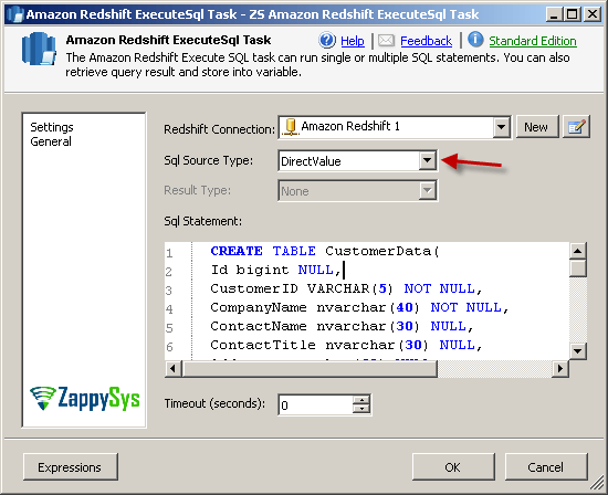 SQL Server to Redshift Data Load Using SSIS ZappySys
