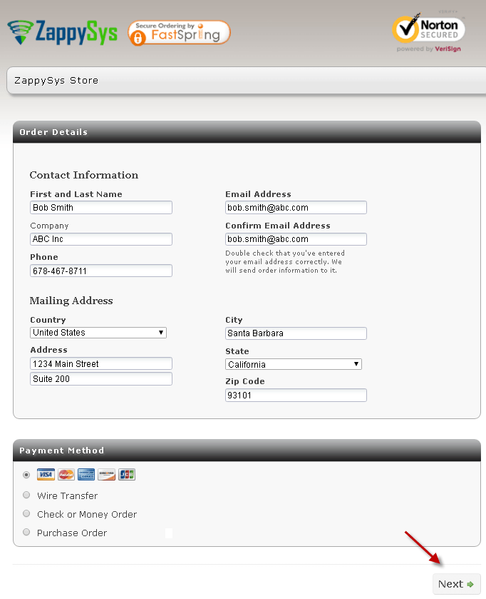 How to order online (credit card/wire transfer/check) ZappySys