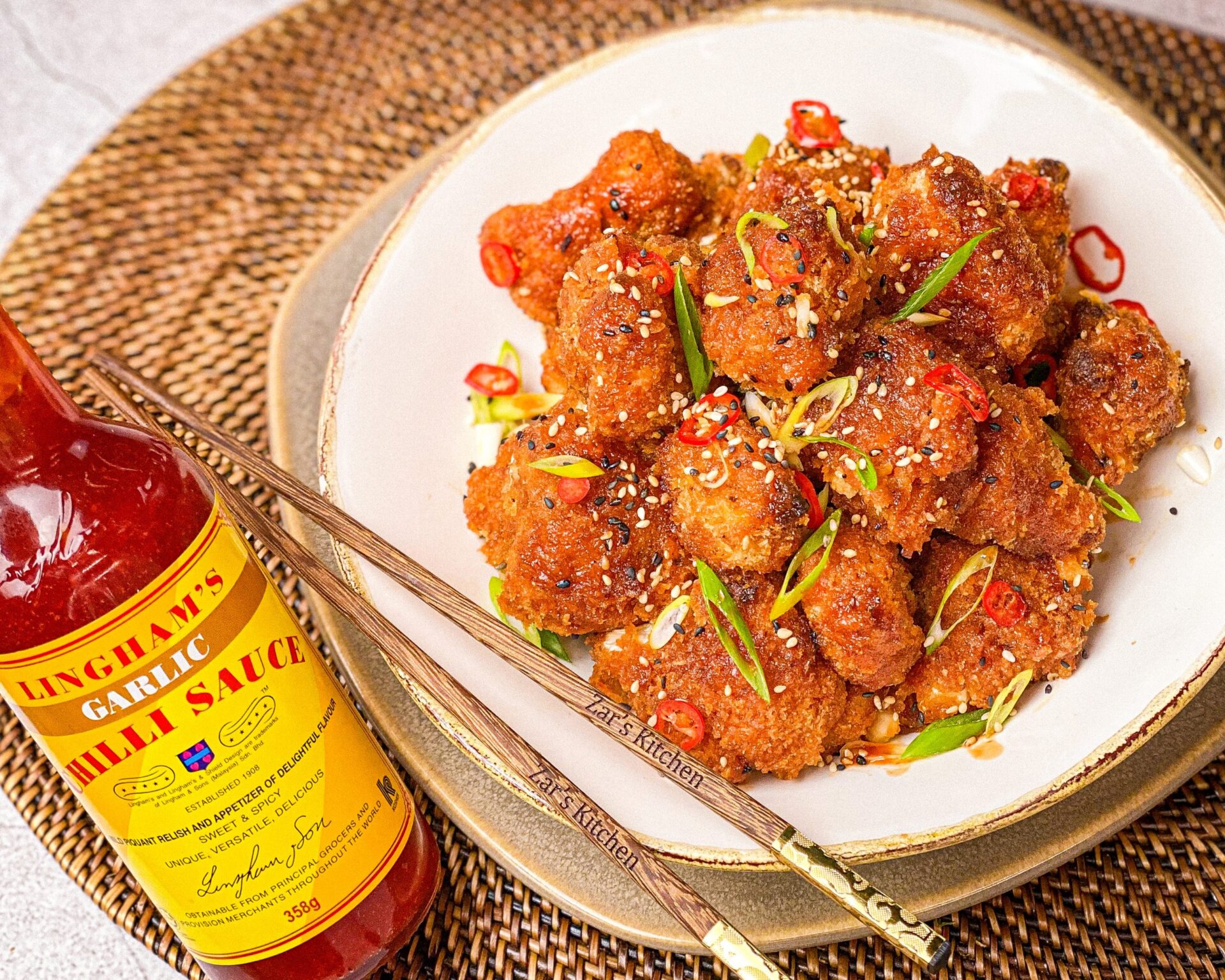 Crispy Golden Chilli Garlic Cauli Wings Zars Kitchen