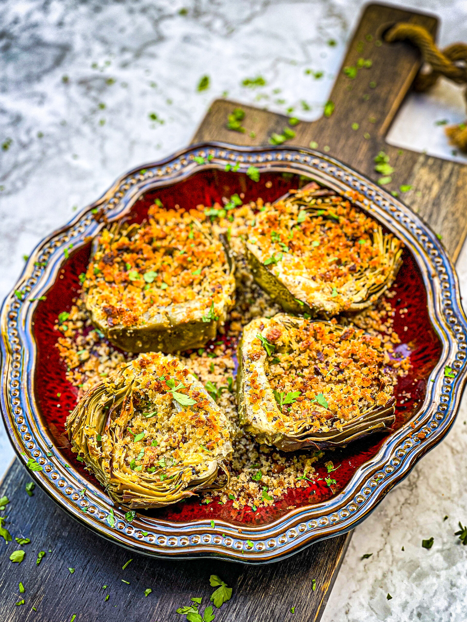 GLOBE ARTICHOKES WITH GARLICKY CURRY LEAF BUTTER Zars Kitchen