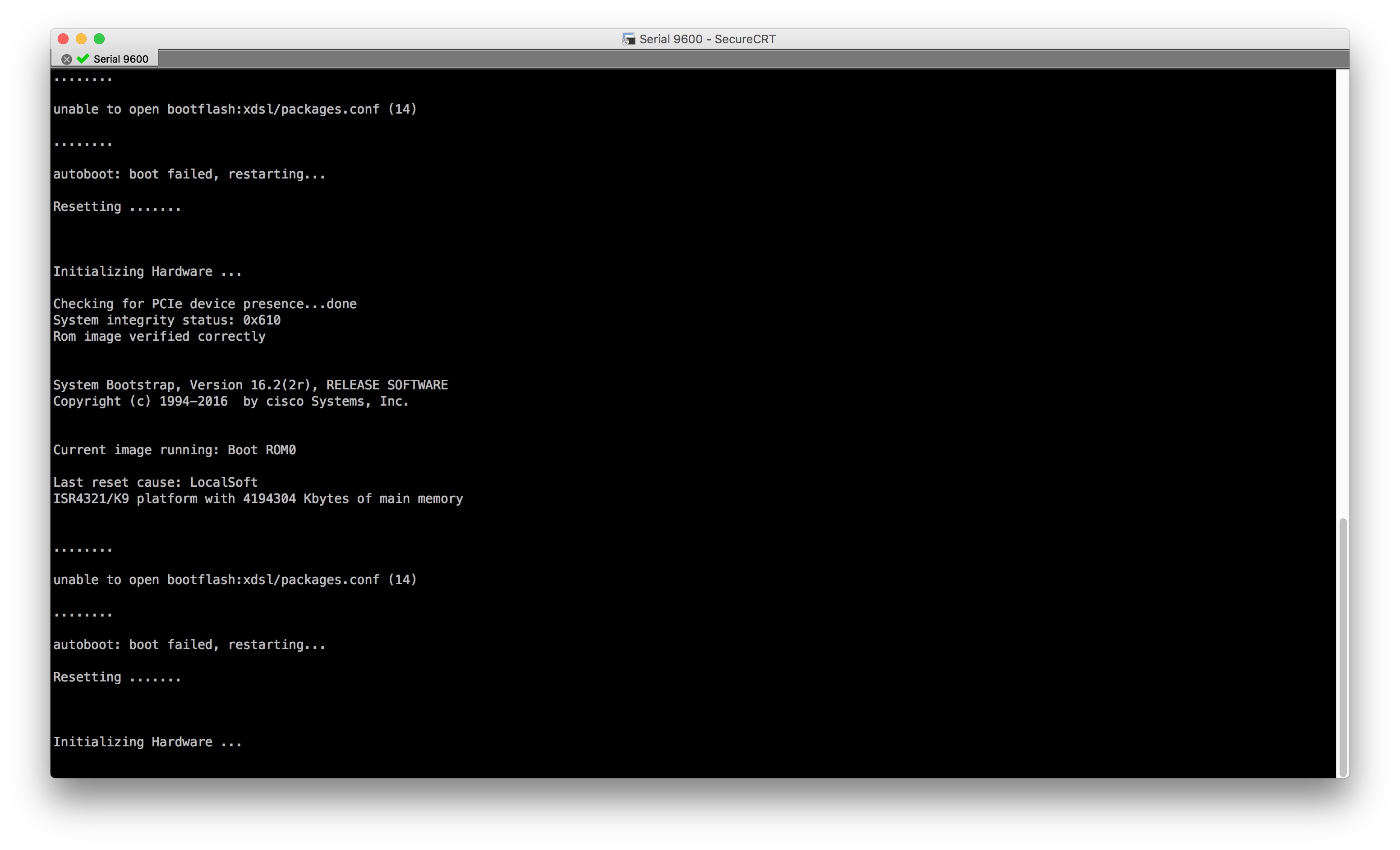 Cisco 4321 Boot Loop zartmann.dk