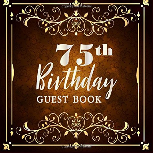 75TH BIRTHDAY GUEST BOOK BIRTHDAY PARTY SIGN IN By Michelia Creations