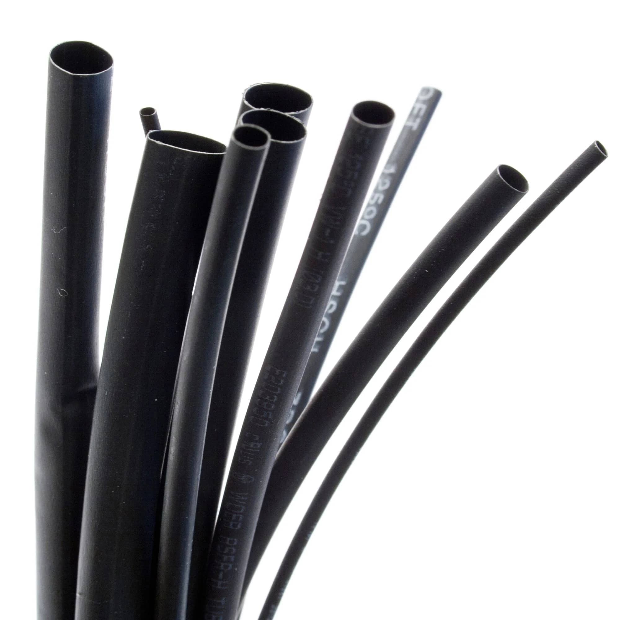 Heat Shrink Sleeve 10mm Black 1meter Industrial Grade WOER (HST) Zbotic