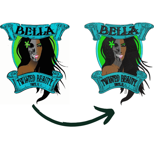 Visual Arts Custom Embroidery Digitizing Any Size Any Logo Machine