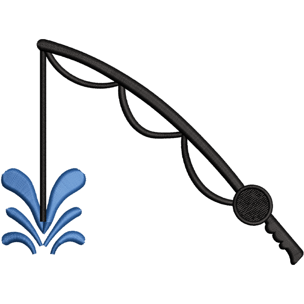 Fishing Pole Design 10k+ Best machine embroidery designs