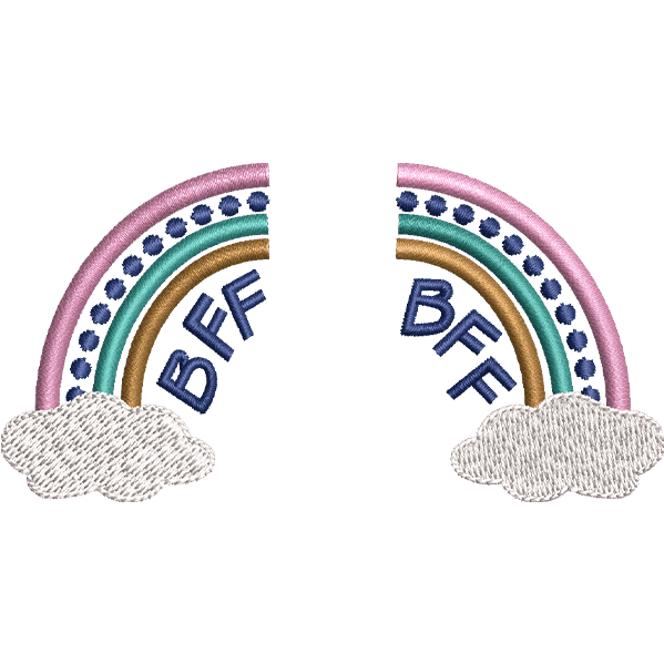 24 Best Best Friend Forever Embroidery Design for machine