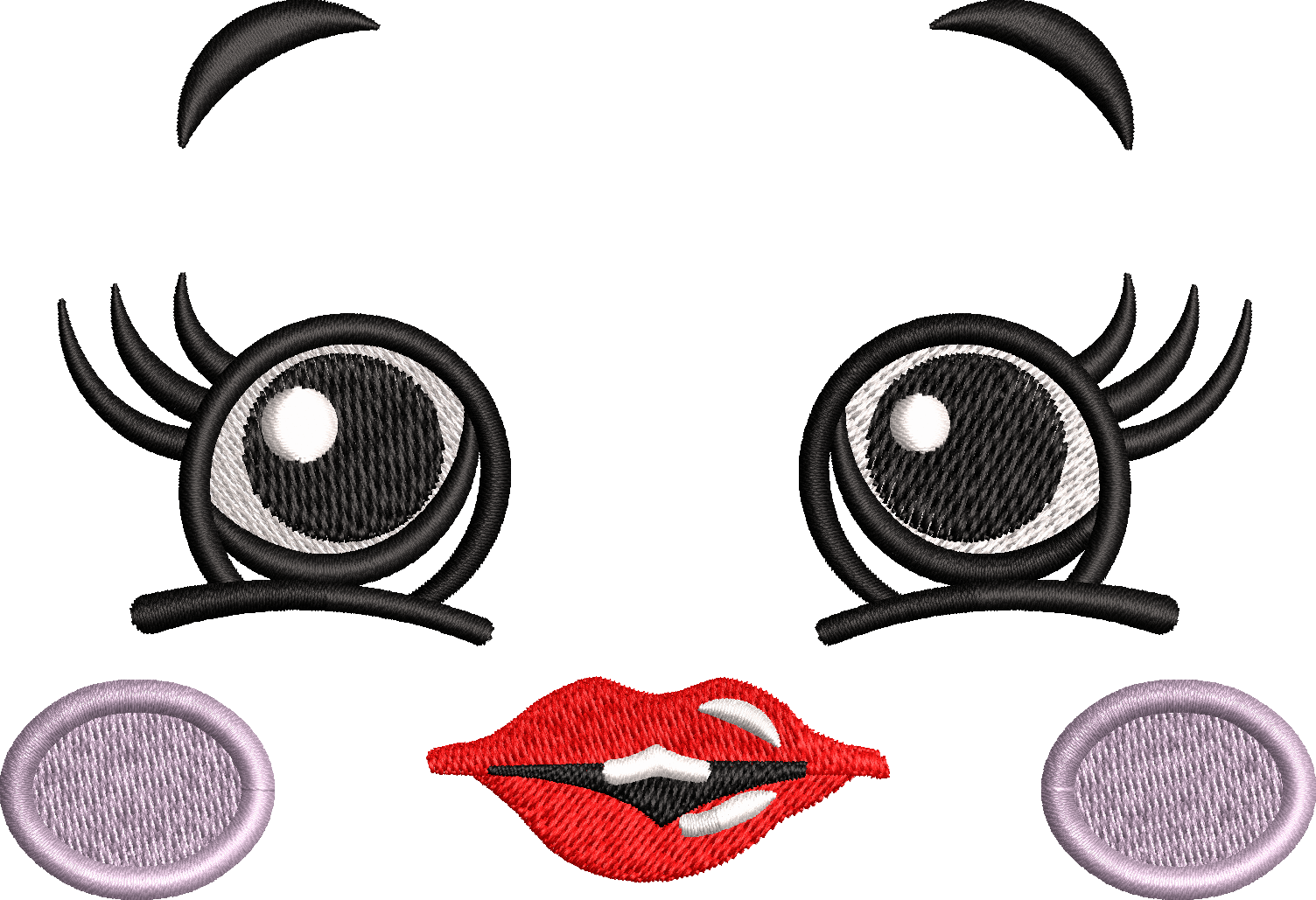 24 Best Cat Cute Eye Embroidery Design for machine