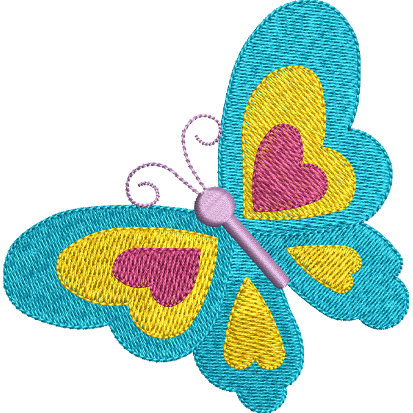 Sky Blue Butterfly Design 10k+ Best embroidery designs