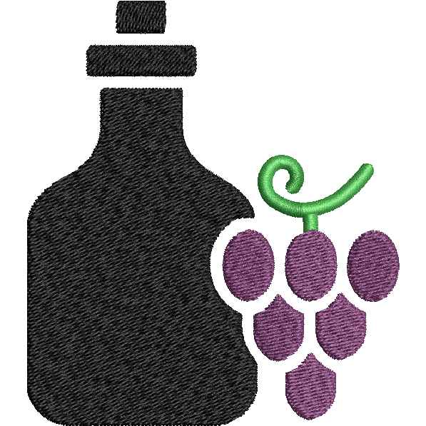 Bottle With Grapes Design10k+ Best embroidery designs