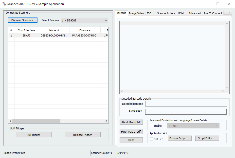 Scanner SDK for Windows Test Utilities and Source Code Zebra