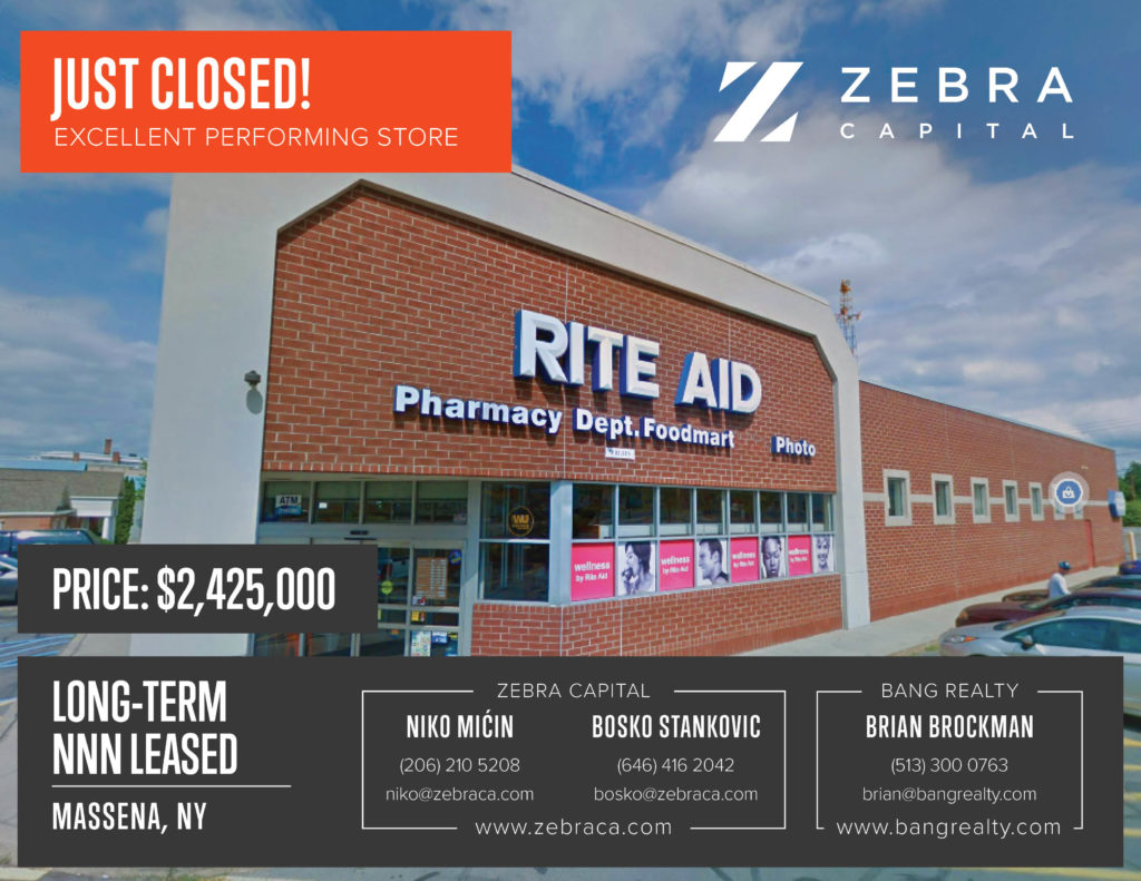 Just Closed LongTerm High Performing Rite Aid in NY ZEBRA