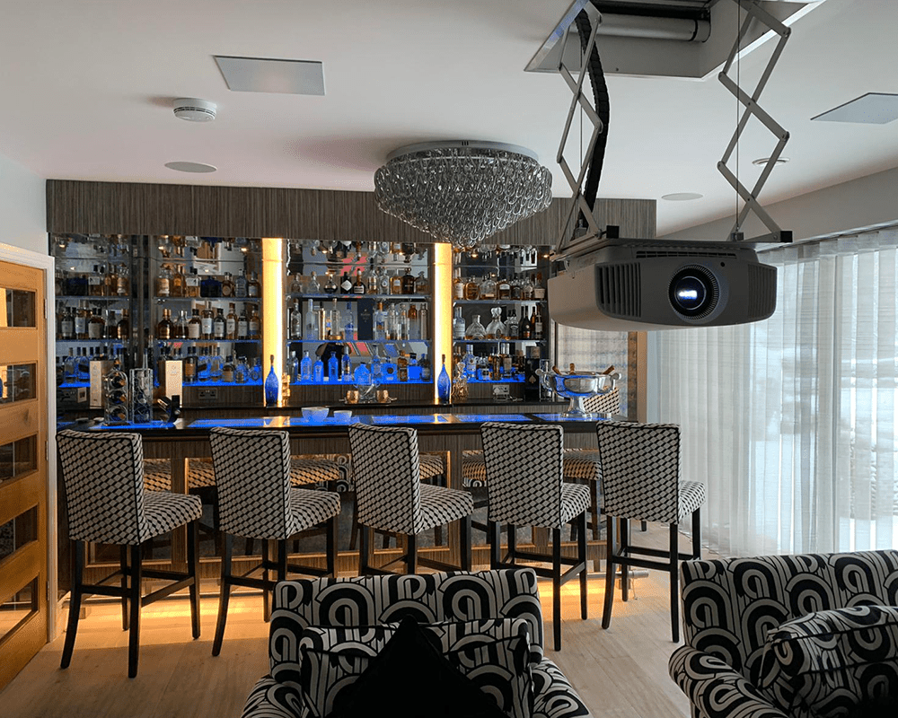 Lounge Bar Media Room Zebra Home Cinema