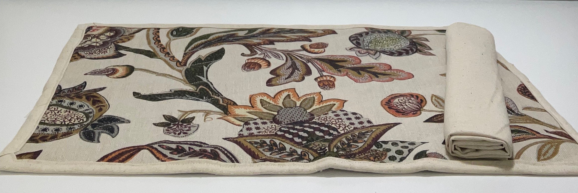 Linen Placemat and Napkin Set Quilted Toile Zebra Island