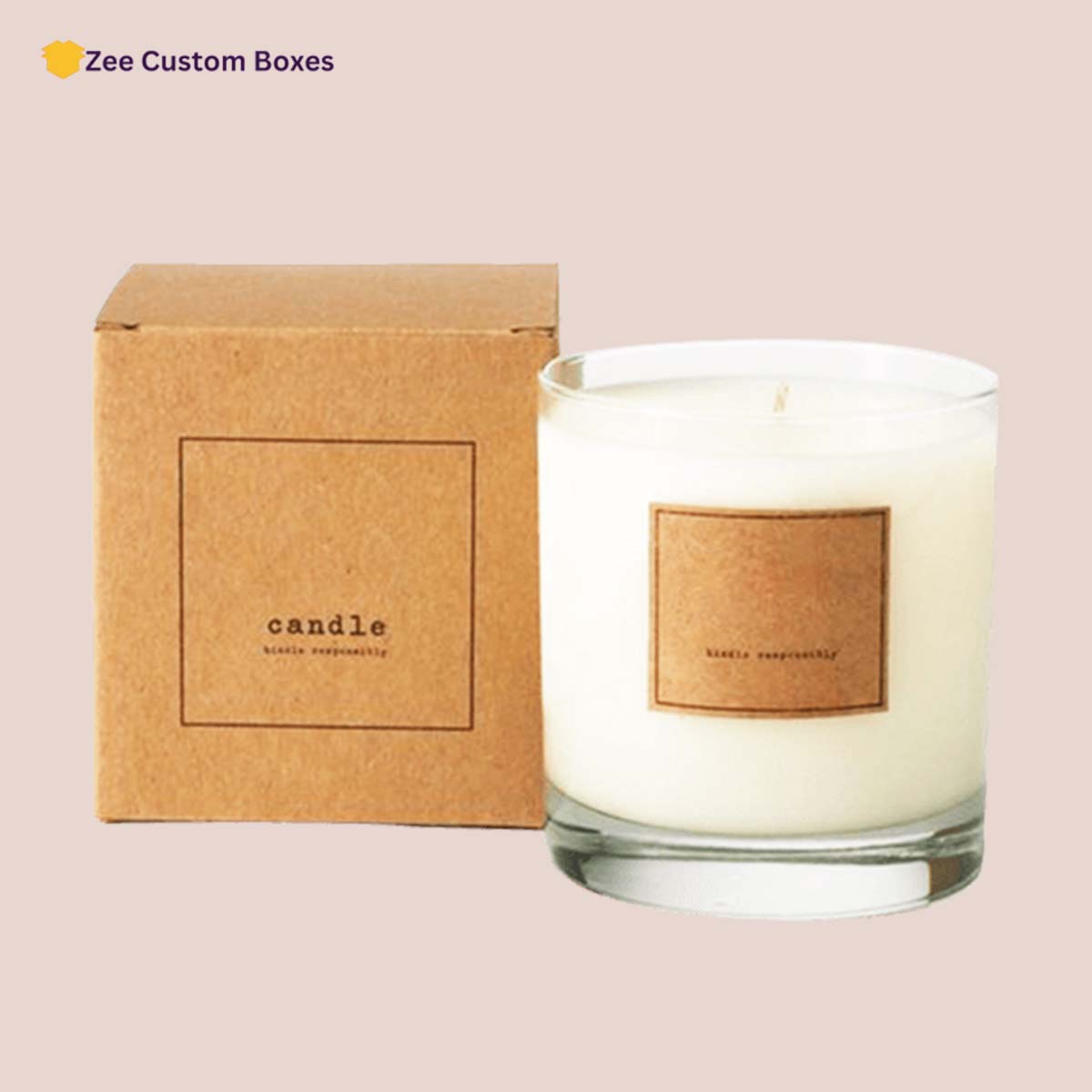 Custom Kraft Candle Boxes, Wholesale ZEE Custom Boxes