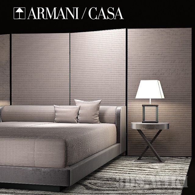Botticelli Armani Casa bed Download the 3D Model (4760)