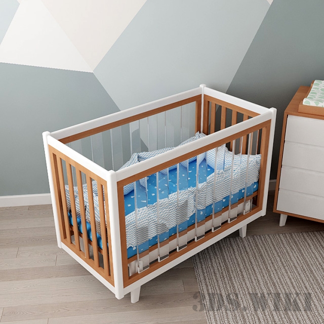 Baby cot, changing chest of drawers Download the 3D Model (5314