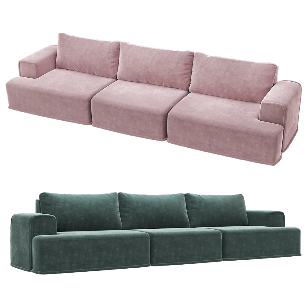 5seater fixed sofa Ruffo, KULT Download the 3D Model (31366)