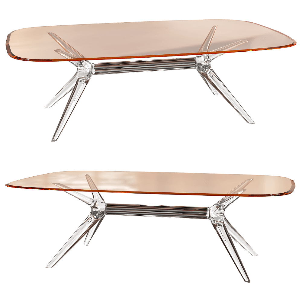 Coffee table Blast rectangular, Kartell Download the 3D Model (34789