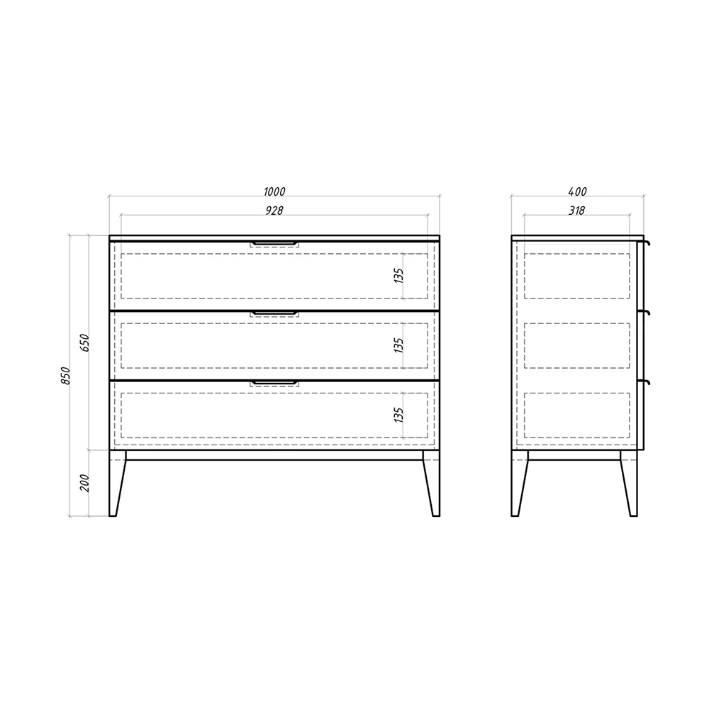 Chest of drawers DIAMOND WOOD 24, Mister Room Download the 3D Model