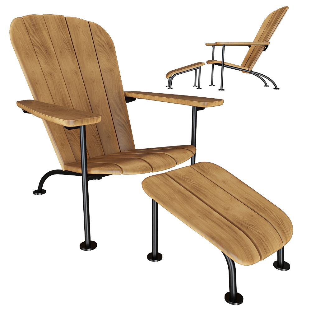 Lounge chair and footstool Boste, Skargaarden Download the 3D Model