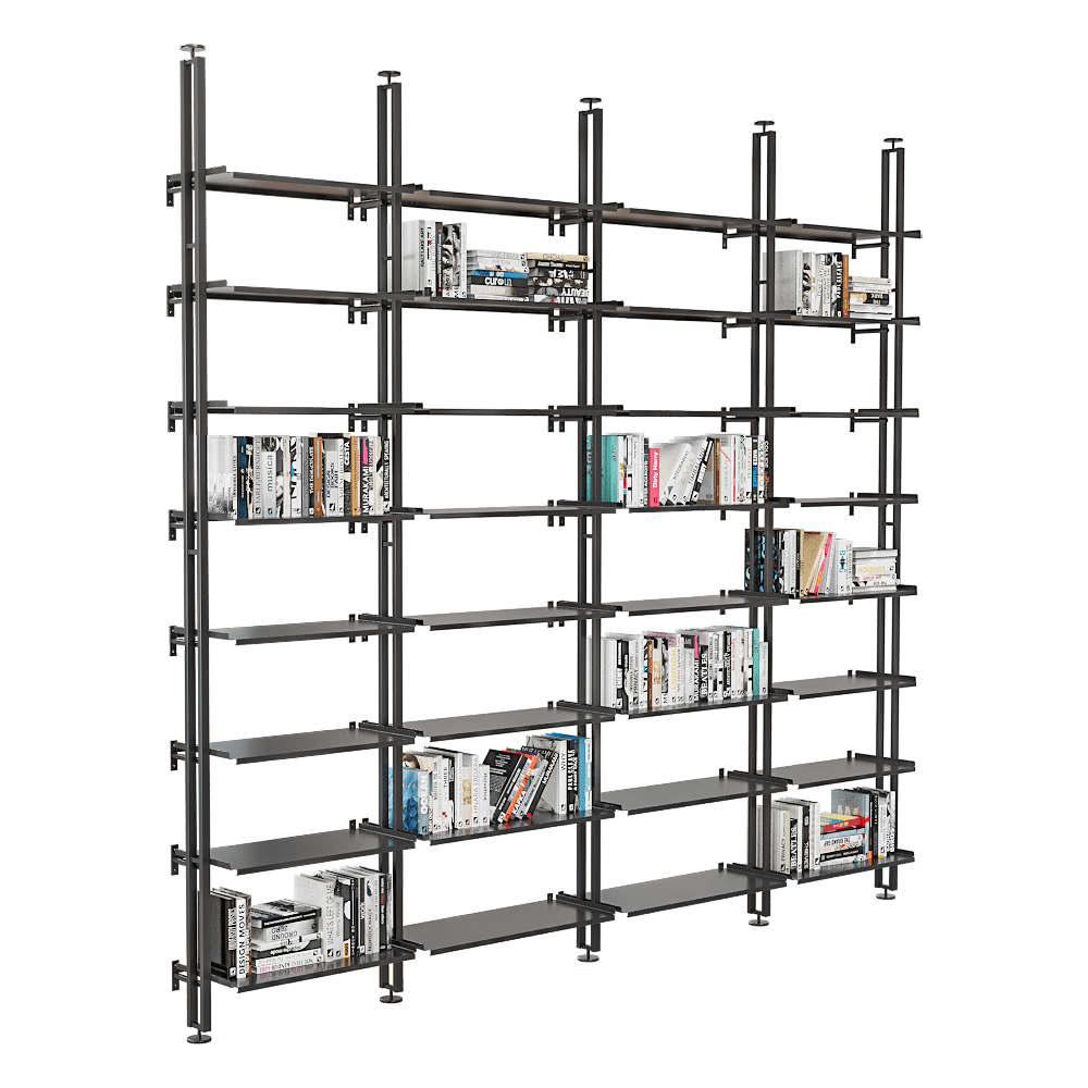 Wall system of shelves and containers K2, Kriptonite Download the 3D
