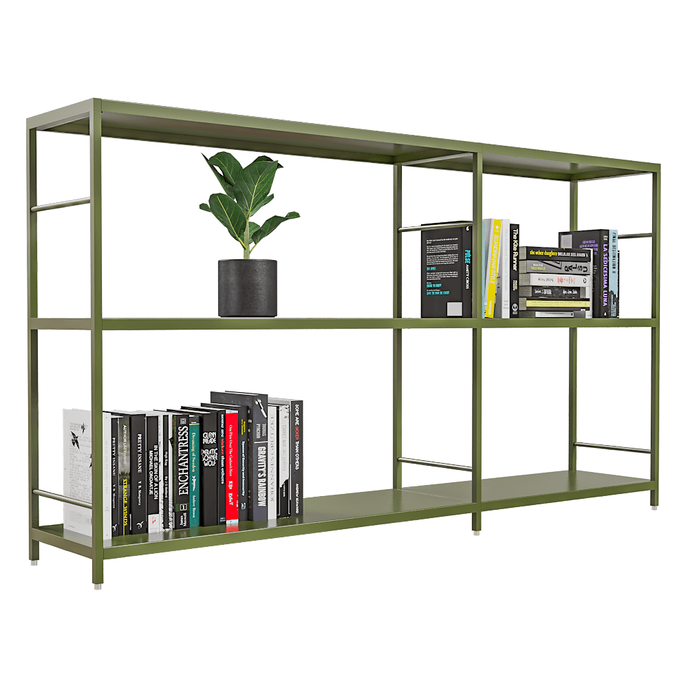 Freestanding system of shelves and containers K3+, Kriptonite
