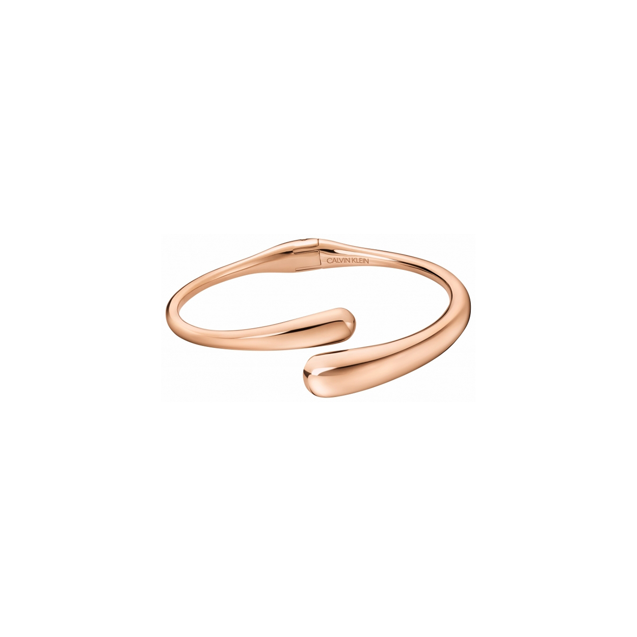 Calvin Klein Rose Gold Tone Hinged Bangle Medium FJ Zelley