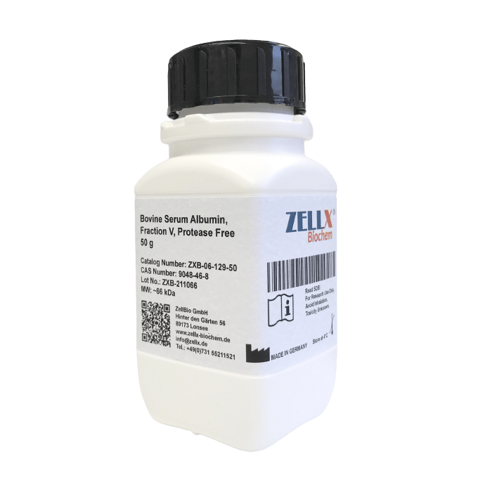 Bovine Serum Albumin, Fraction V Protease Free ZELLX®