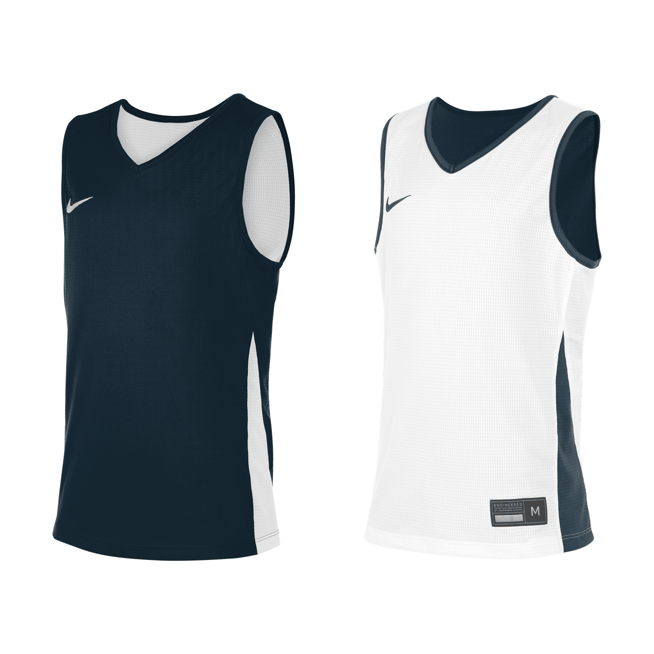Youth Basketball Reversible Jersey Obsidian / White
