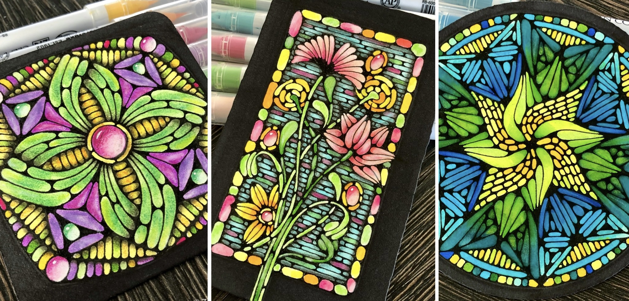 Blog Zentangle Techniques Stained Glass ZEN LINEA
